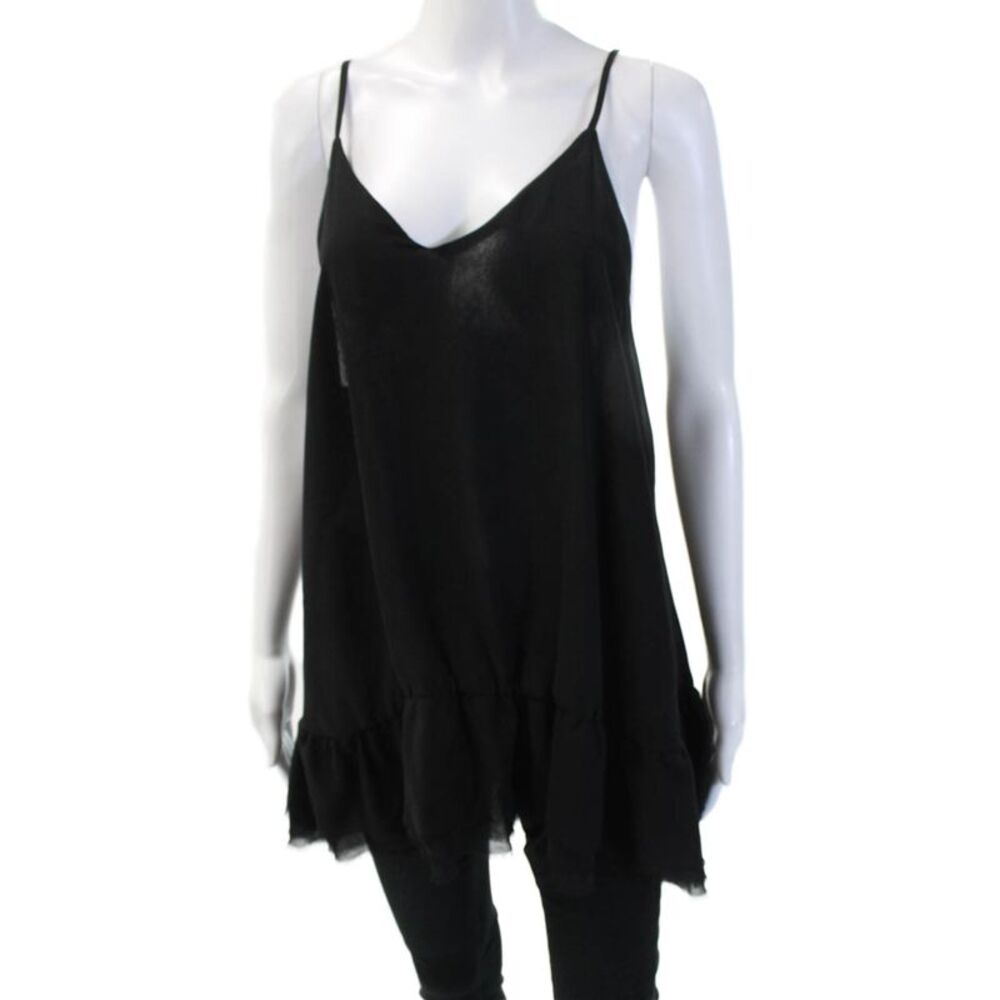 Brandy Melville Womens Camisole Tunic Black VNeck Sleeveless Boho Size One Size